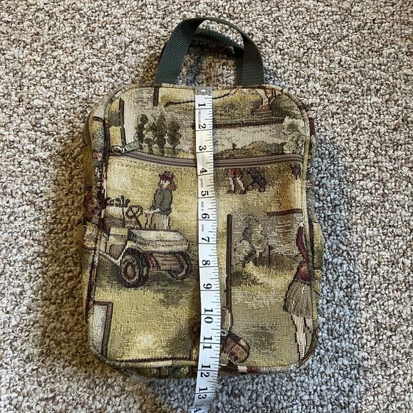 New American Industries Golfer Tapestry Bag Golf Pouch Zipper Artsy Woman Zip - Picture 11 of 14